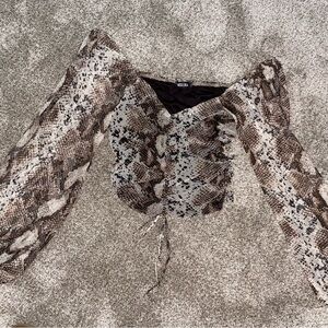 Meshki Snake Print Women's Top